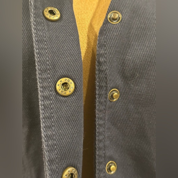 Tommy Hilfiger Blue Jean Military Jacket Brass 6 Buttons Sz XL/XG Extra Large. - Picture 7 of 16